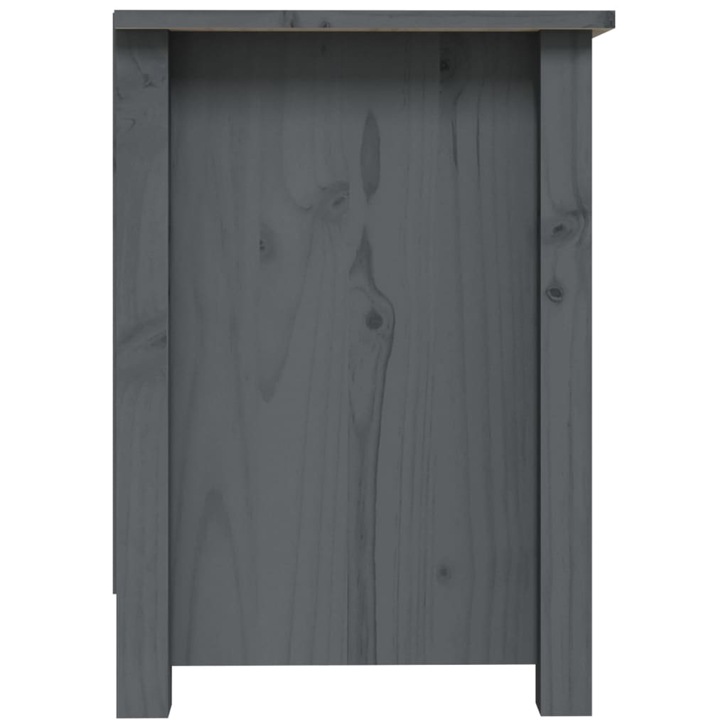 vidaXL Meuble TV gris 70x36,5x52 cm Bois de pin massif