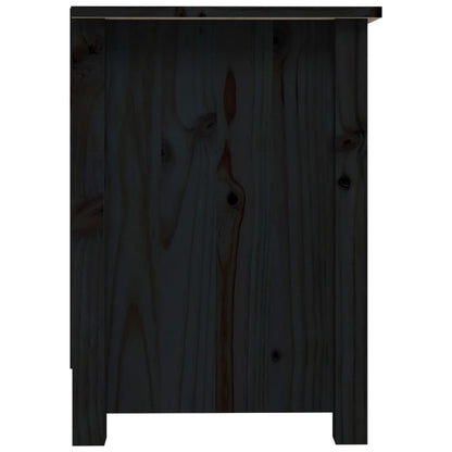 vidaXL Meuble TV Noir 70x36,5x52 cm Bois de pin massif