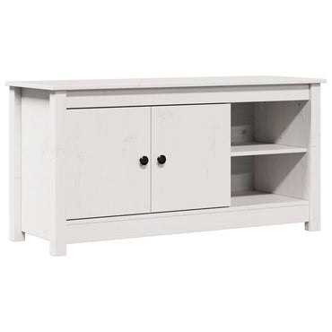 vidaXL Meuble TV Blanc 103x36,5x52 cm Bois de pin massif