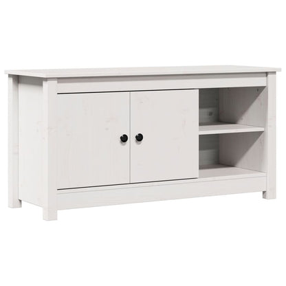 vidaXL Meuble TV Blanc 103x36,5x52 cm Bois de pin massif