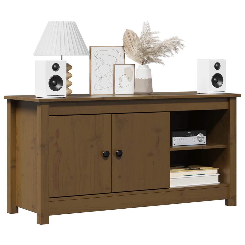 vidaXL TV-Schrank Honigbraun 103x36,5x52 cm Massivholz Kiefer