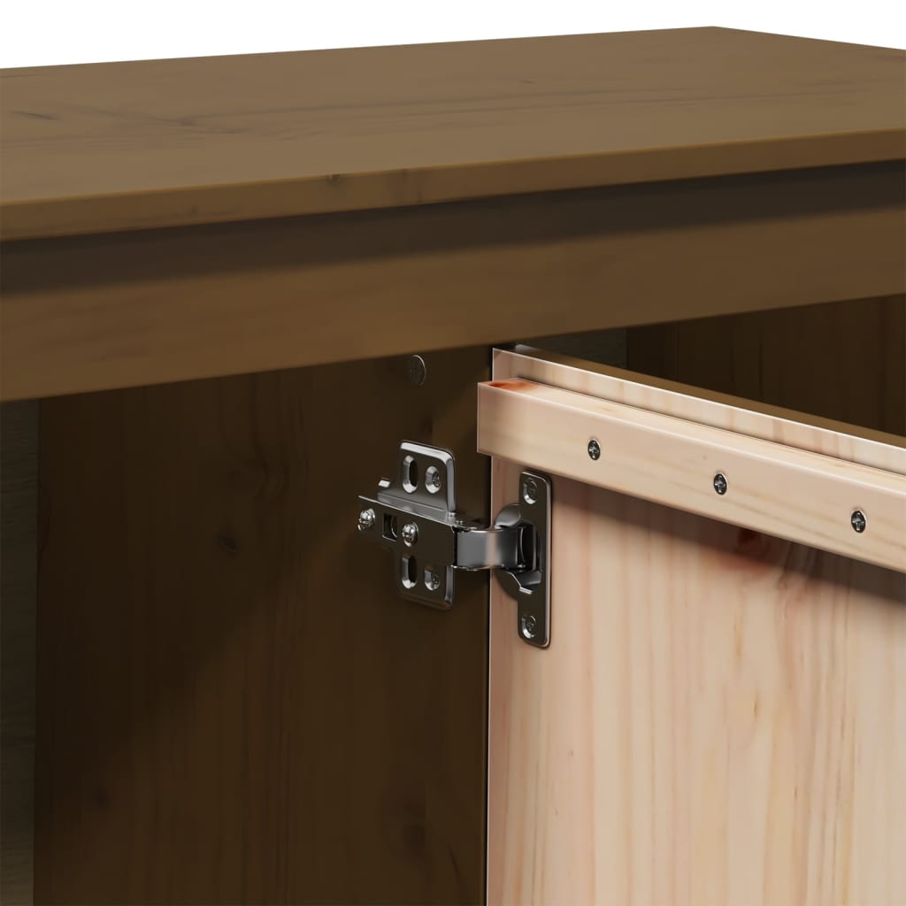 vidaXL TV-Schrank Honigbraun 103x36,5x52 cm Massivholz Kiefer