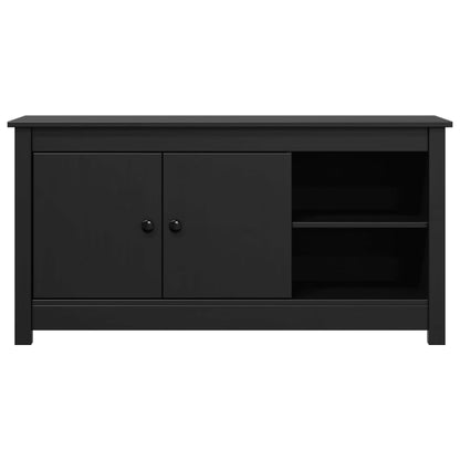 vidaXL Meuble TV Noir 103x36,5x52 cm Bois de pin massif