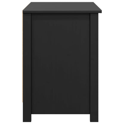vidaXL Meuble TV Noir 103x36,5x52 cm Bois de pin massif
