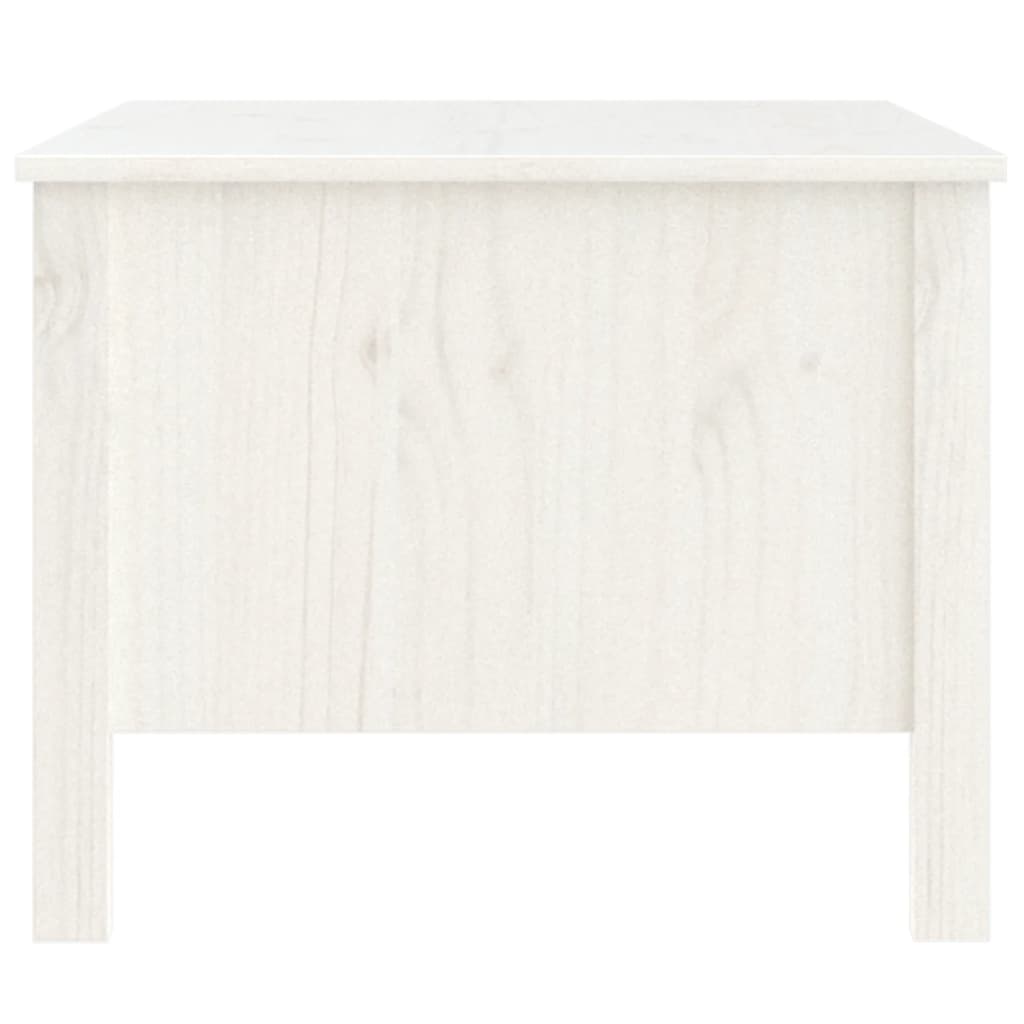 vidaXL Couchtisch Weiß 100x50x40 cm Massivholz Kiefer
