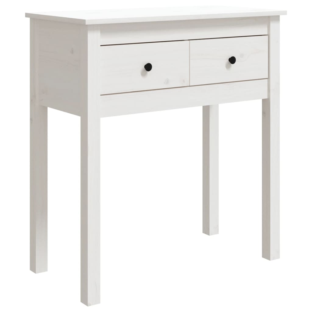 vidaXL Console de table blanc 70x35x75 cm pin massif