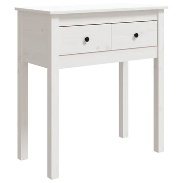 vidaXL Console de table blanc 70x35x75 cm pin massif