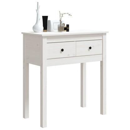 vidaXL Console de table blanc 70x35x75 cm pin massif