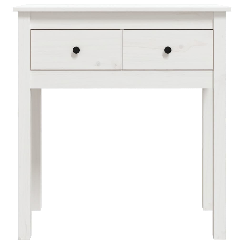 vidaXL Console de table blanc 70x35x75 cm pin massif