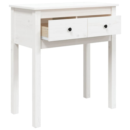 vidaXL Console de table blanc 70x35x75 cm pin massif