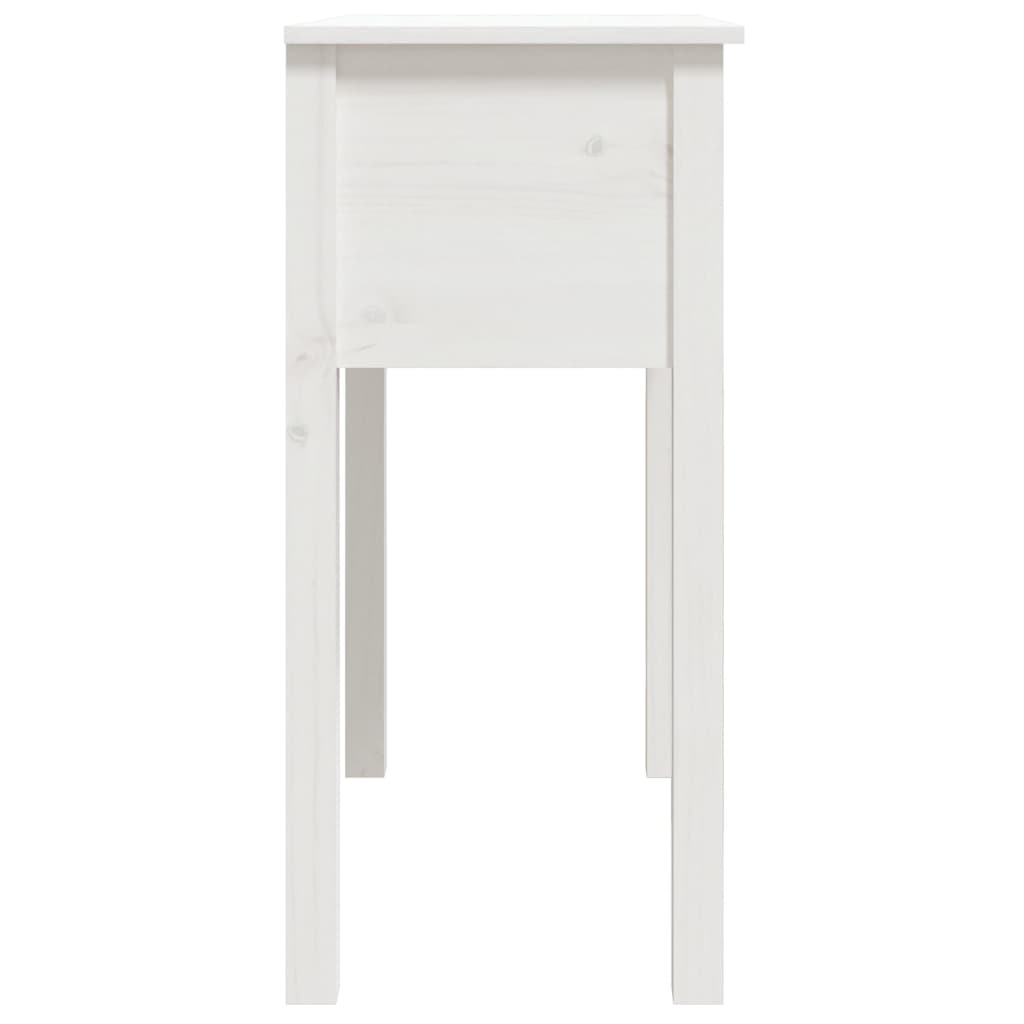 vidaXL Console de table blanc 70x35x75 cm pin massif