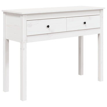 vidaXL Console blanche 100x35x75 cm en pin massif