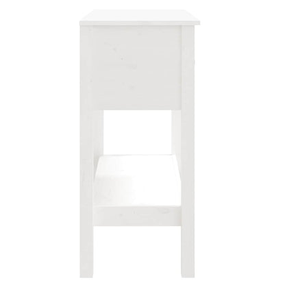 vidaXL Konsolentisch Weiß 75x35x75 cm Massivholz Kiefer