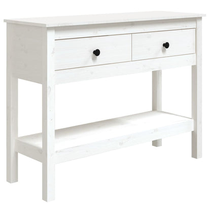 vidaXL Console blanche 100x35x75 cm en pin massif