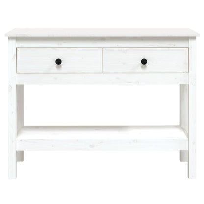 vidaXL Console blanche 100x35x75 cm en pin massif
