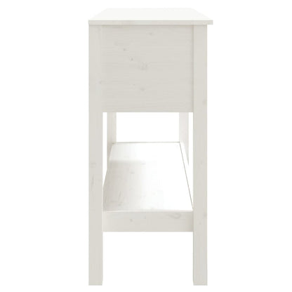 vidaXL Console blanche 100x35x75 cm en pin massif