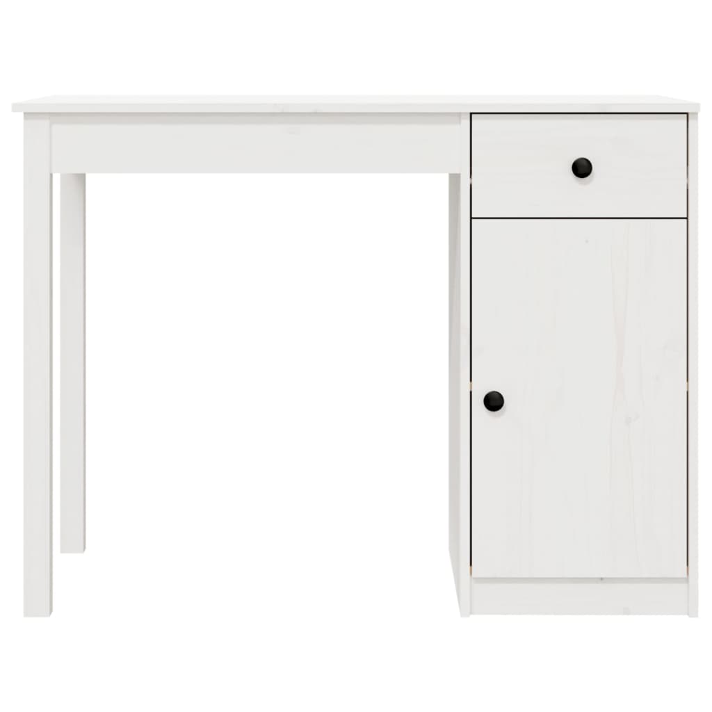 vidaXL Bureau blanc 100x50x75 cm Bois de pin massif