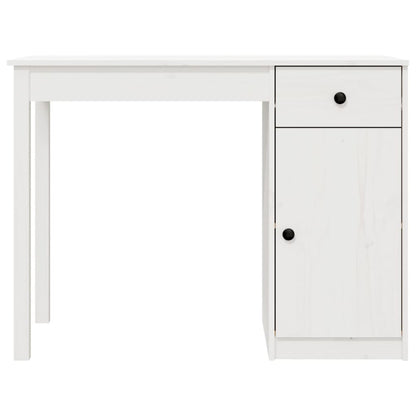 vidaXL Bureau blanc 100x50x75 cm Bois de pin massif