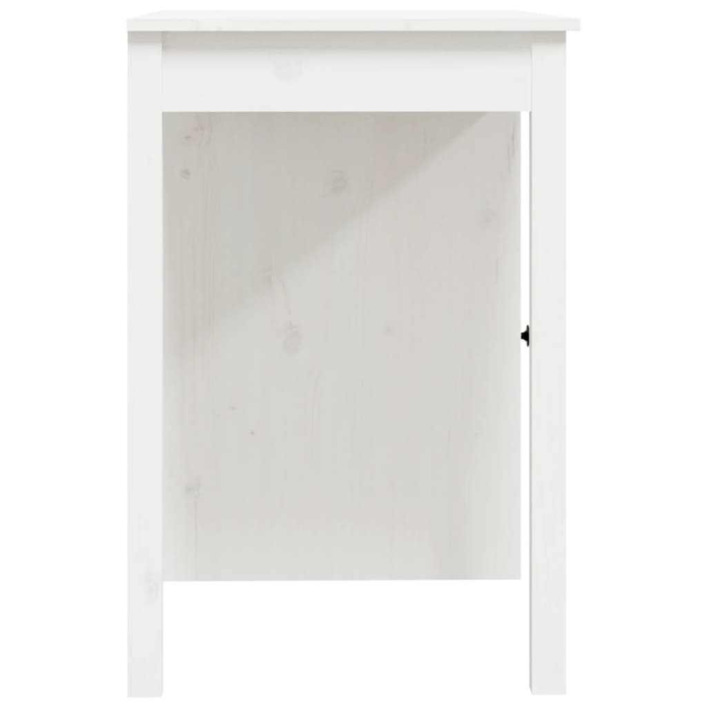 vidaXL Bureau blanc 100x50x75 cm Bois de pin massif