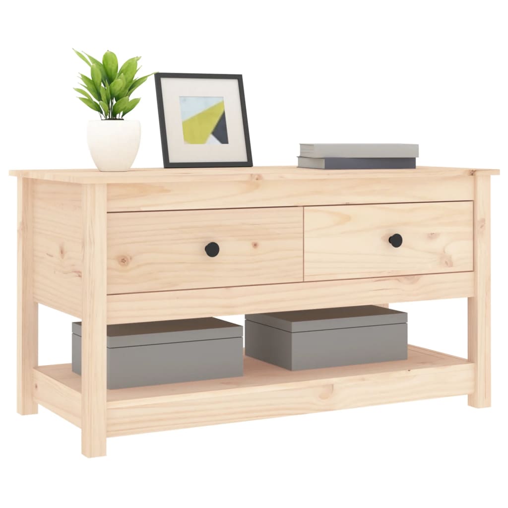 vidaXL Couchtisch 102x49x55 cm Massivholz Kiefer