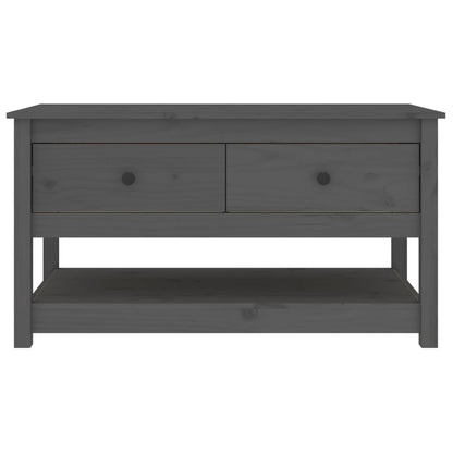 vidaXL Couchtisch Grau 102x49x55 cm Massivholz Kiefer