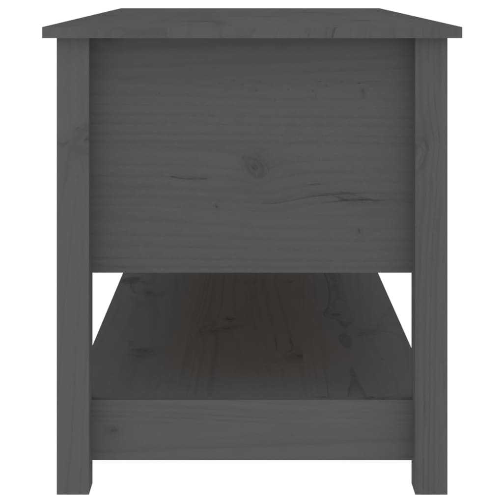 vidaXL Couchtisch Grau 102x49x55 cm Massivholz Kiefer