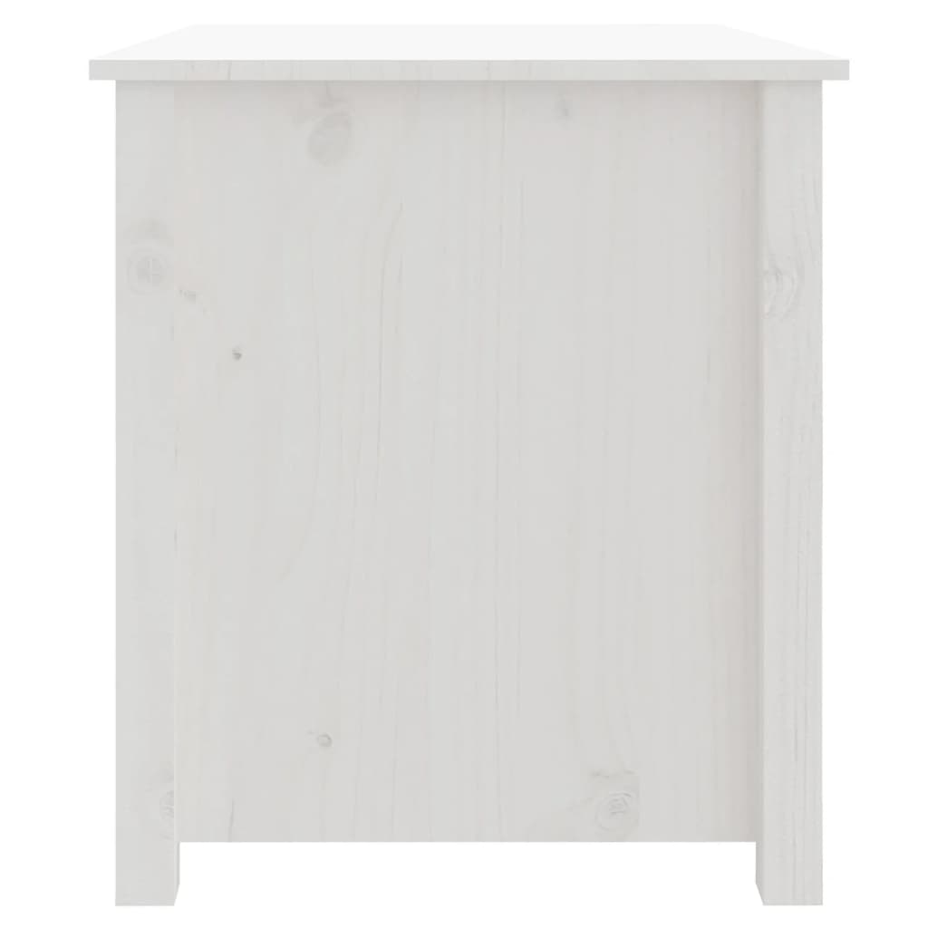 vidaXL Couchtisch Weiß 71x49x55 cm Massivholz Kiefer