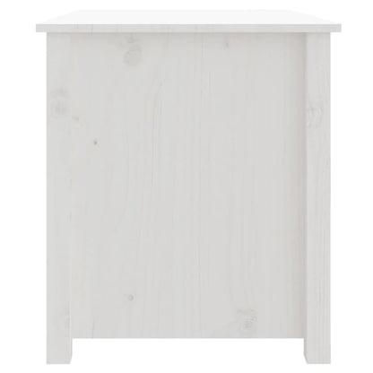 vidaXL Couchtisch Weiß 71x49x55 cm Massivholz Kiefer