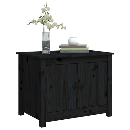 vidaXL Couchtisch Schwarz 71x49x55 cm Massivholz Kiefer