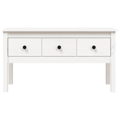 vidaXL Couchtisch Weiß 102x49x55 cm Massivholz Kiefer