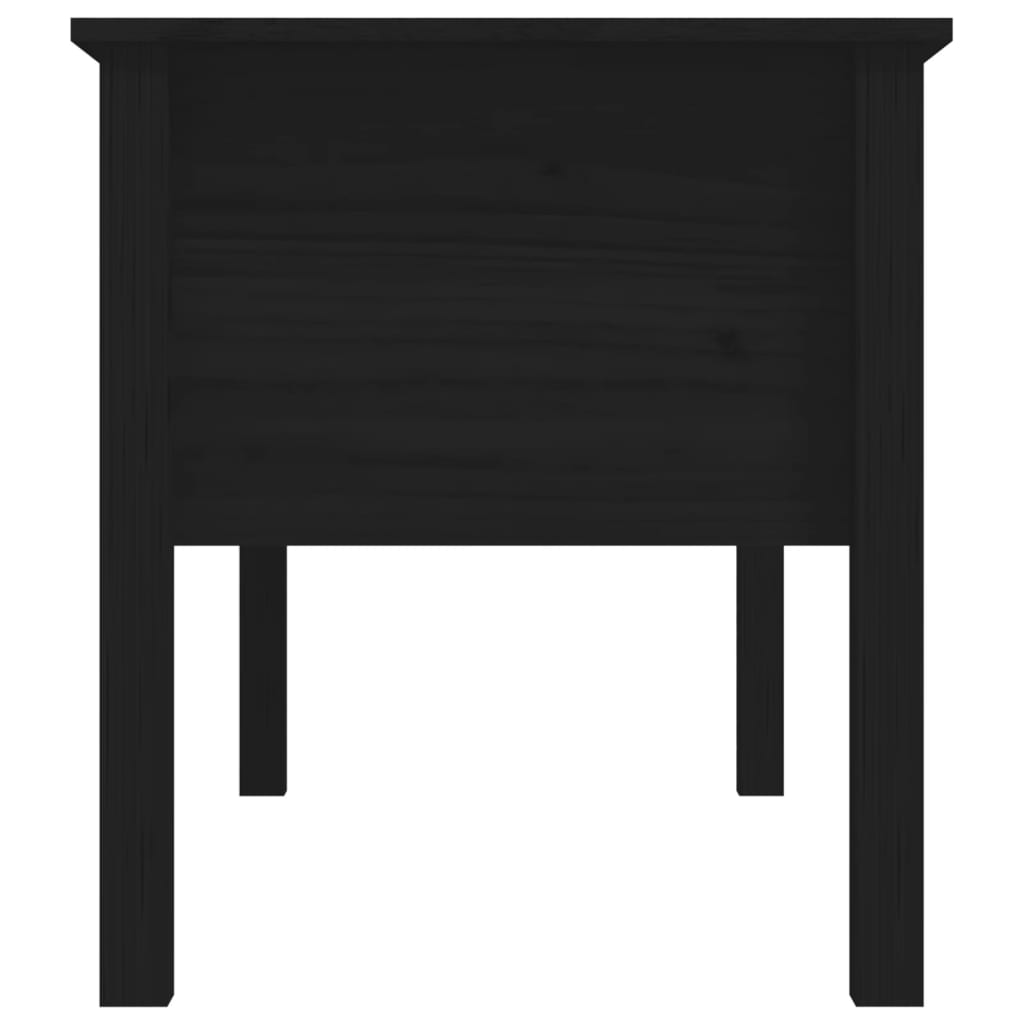 vidaXL Couchtisch Schwarz 102x49x55 cm Massivholz Kiefer