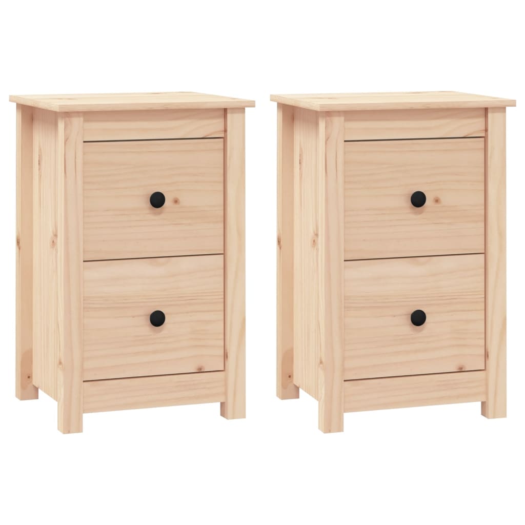 vidaXL Nachttische 2 Stk. 40x35x61,5 cm Massivholz Kiefer