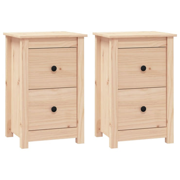vidaXL Nachttische 2 Stk. 40x35x61,5 cm Massivholz Kiefer