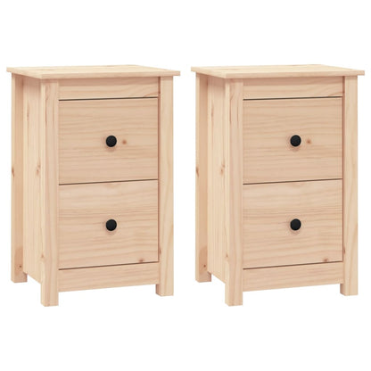 vidaXL Nachttische 2 Stk. 40x35x61,5 cm Massivholz Kiefer