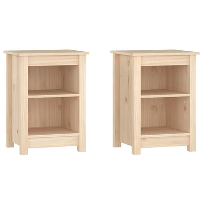 vidaXL Tables de chevet 2 pcs 40x35x55 cm Bois de pin massif