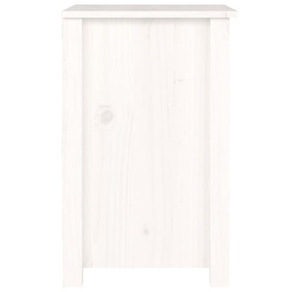 vidaXL Nachttische 2 Stk. Weiß 40x35x55 cm Massivholz Kiefer