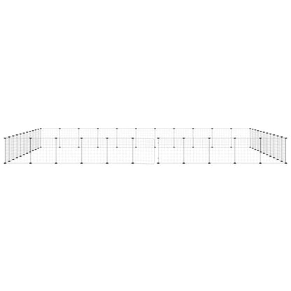 vidaXL 44-tlg. Haustierkäfig mit Tür Schwarz 35x35 cm Stahl