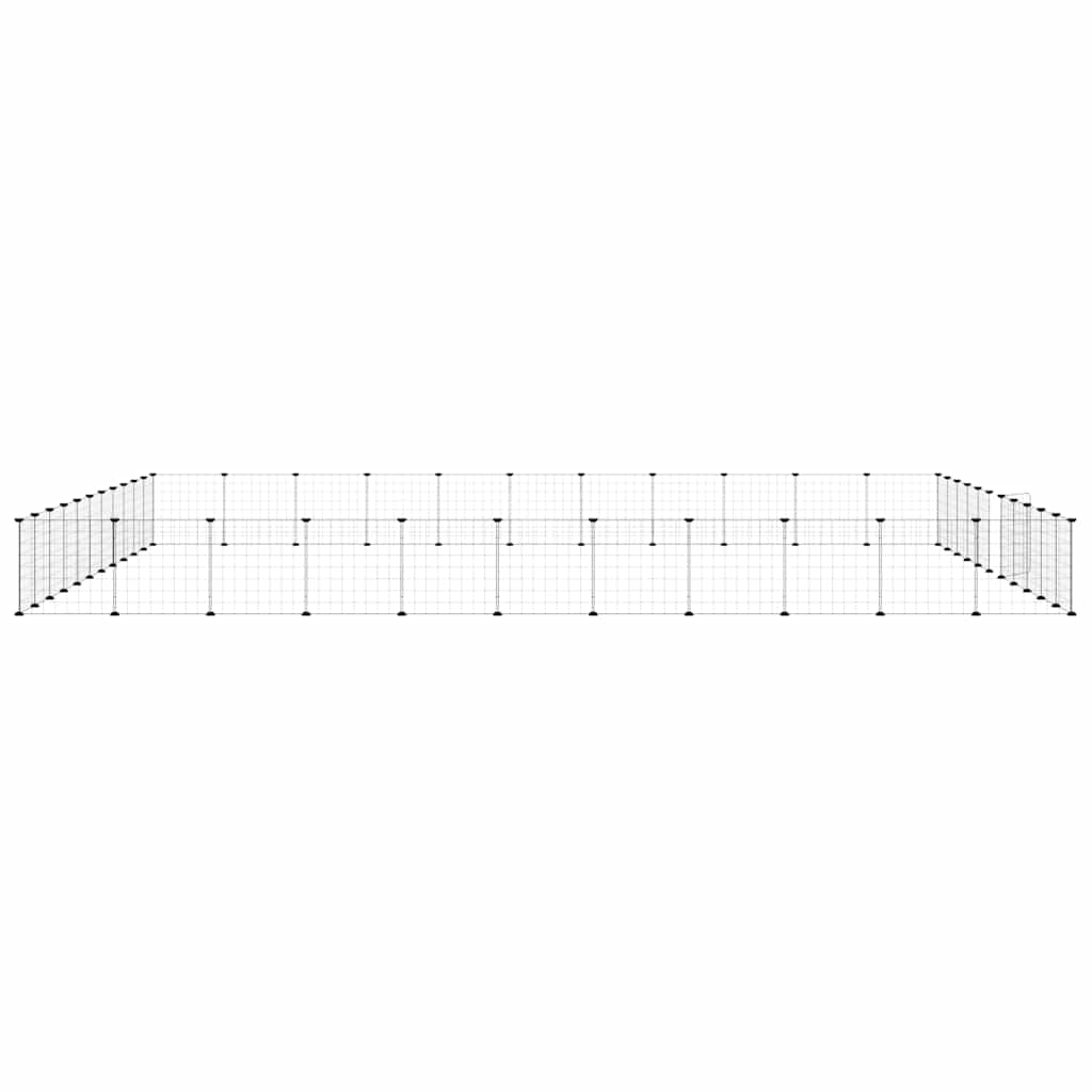vidaXL 44-tlg. Haustierkäfig mit Tür Schwarz 35x35 cm Stahl