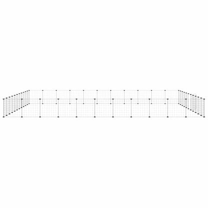 vidaXL 44-tlg. Haustierkäfig mit Tür Schwarz 35x35 cm Stahl