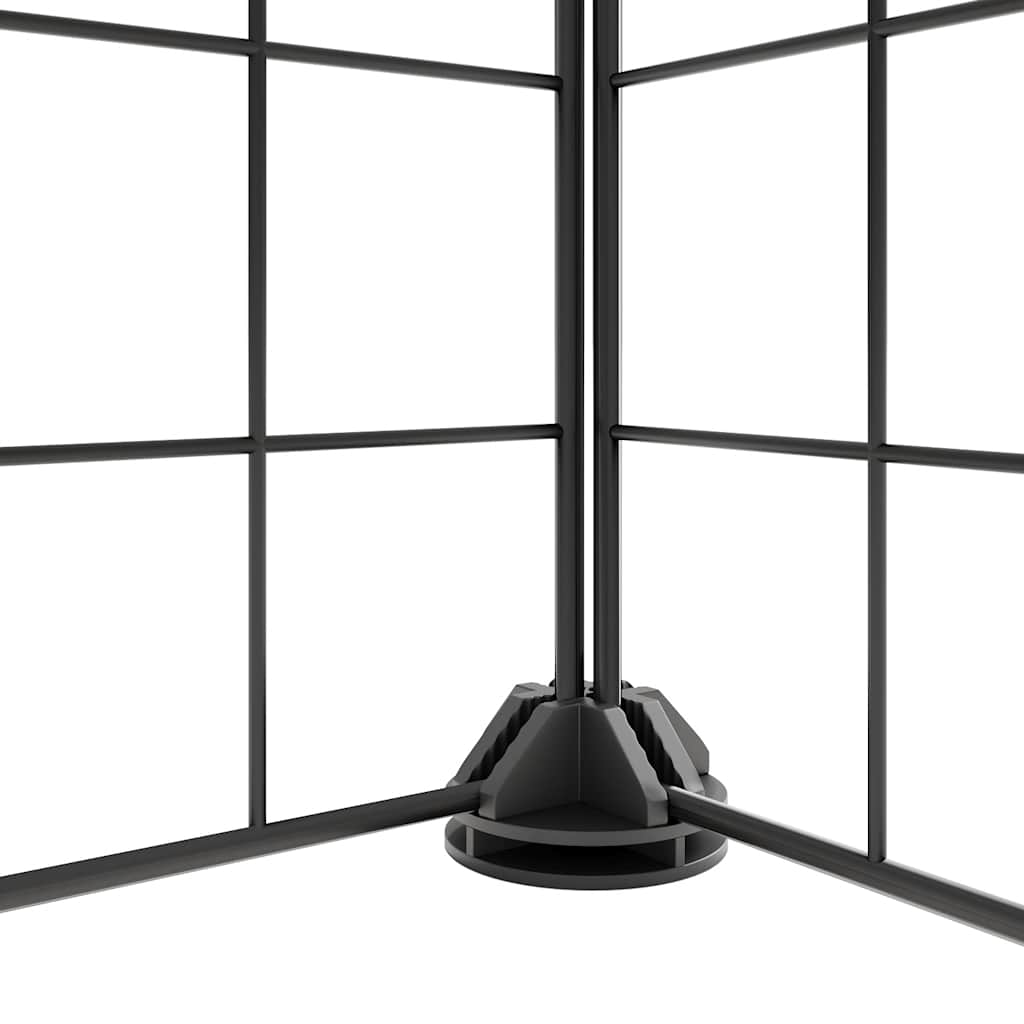 vidaXL 44 pièces Cage pour animaux avec porte Noir 35x35 cm Acier