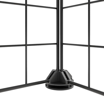 vidaXL 44 pièces Cage pour animaux avec porte Noir 35x35 cm Acier