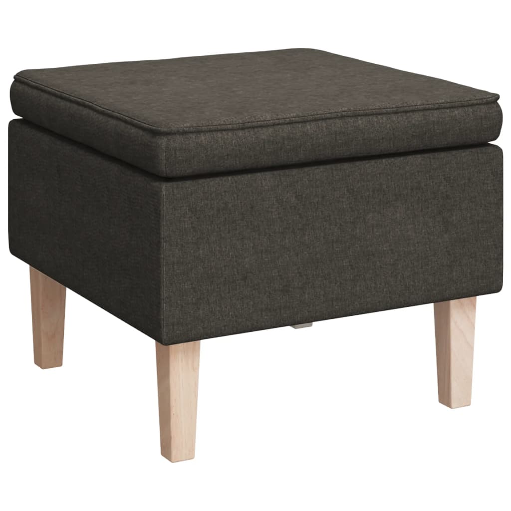 vidaXL Fauteuil à bascule avec pouf Tissu gris foncé