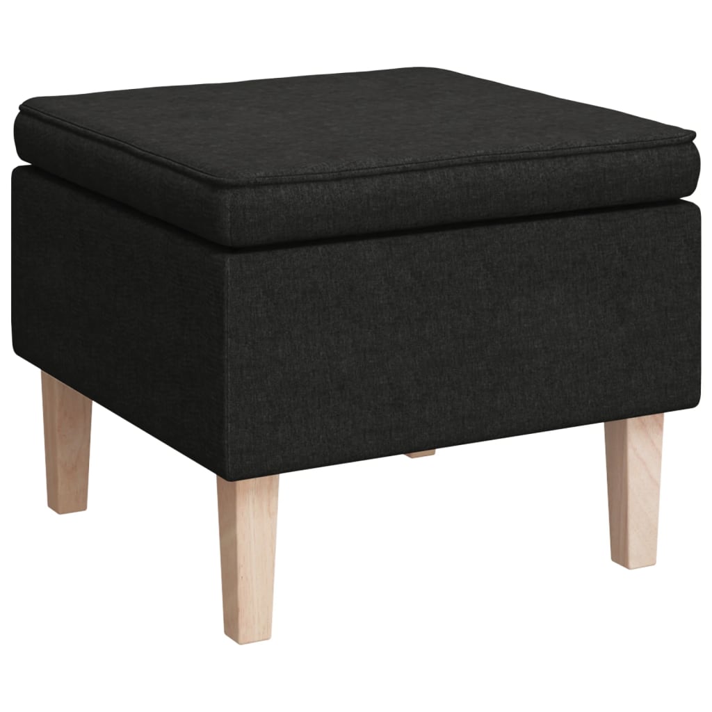 vidaXL Fauteuil à bascule avec repose-pieds Noir Tissu