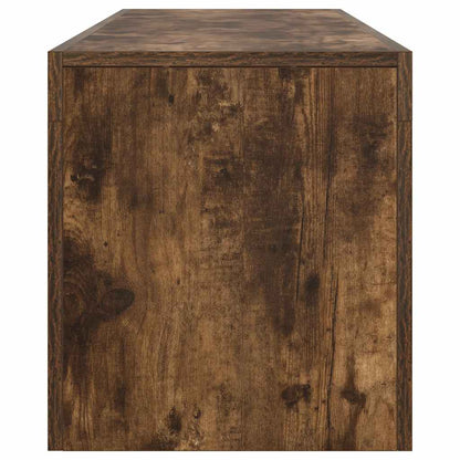 Meuble TV vidaXL avec lumières LED chêne fumé 140x36,5x40 cm