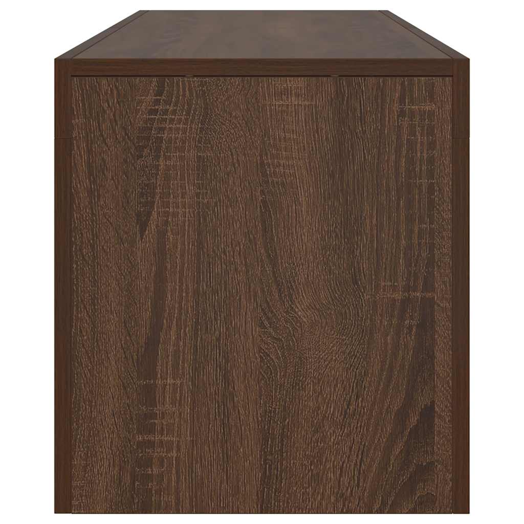 Meuble TV vidaXL avec lumières LED marron aspect chêne 140x36,5x40 cm