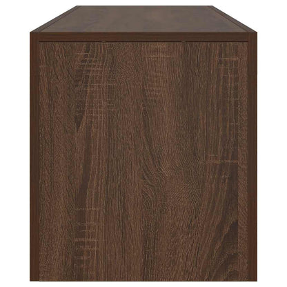 Meuble TV vidaXL avec lumières LED marron aspect chêne 140x36,5x40 cm