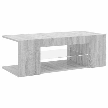 vidaXL Meuble TV avec lumières LED gris Sonoma 90x39x30 cm