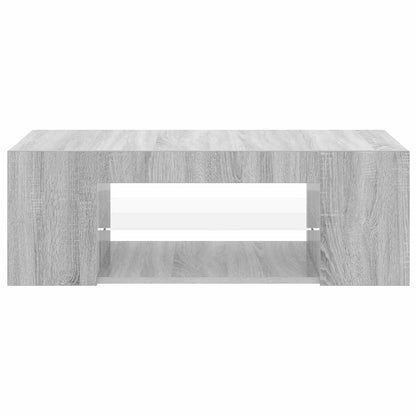 vidaXL Meuble TV avec lumières LED gris Sonoma 90x39x30 cm