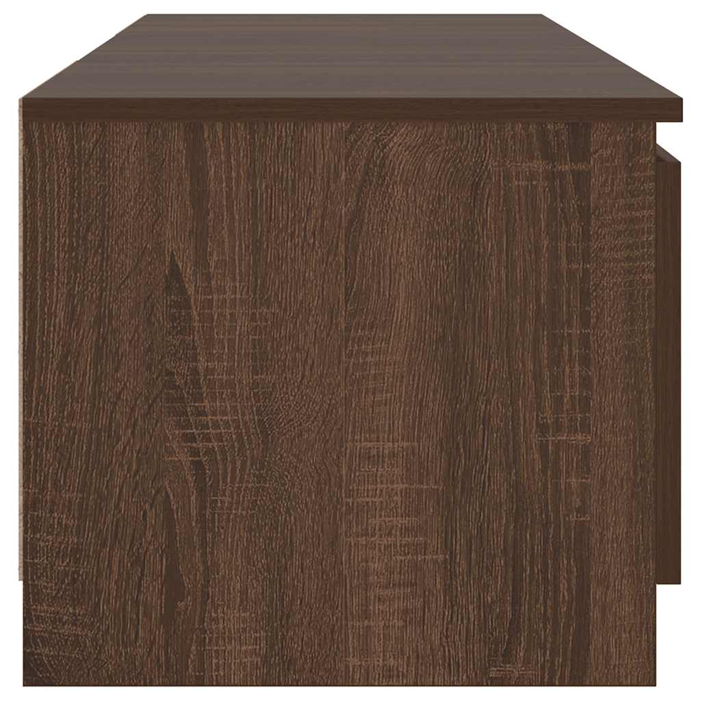 Meuble TV vidaXL avec lumières LED marron aspect chêne 140x40x36 cm