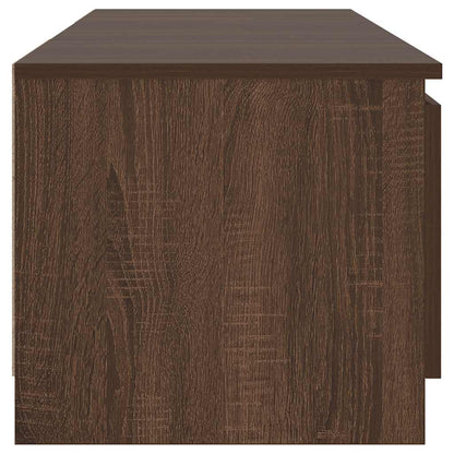 Meuble TV vidaXL avec lumières LED marron aspect chêne 140x40x36 cm
